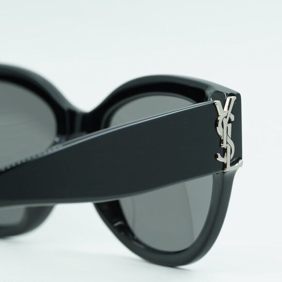 💯 NEW SAINT LAURENT SLM95/F 002 BLACK OVERSIZED SUNGLASSES - Picture 11 of 11